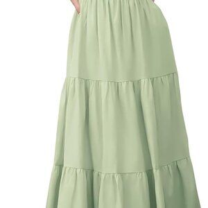 Women’s Boho Maxi Dress Dacron Large Spaghetti Strap Beach Wedding